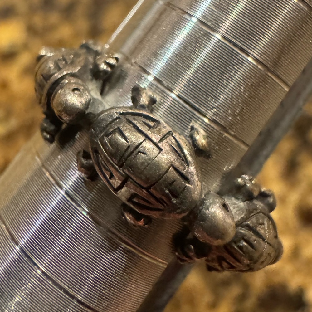 Sterling Silver Turtle Ring size 6.7